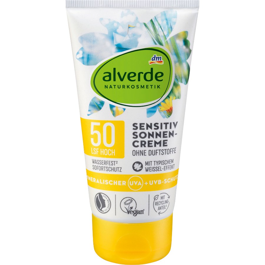 „Sensitiv Sonnencreme LSF 50“ von alverde NATURKOSMETIK bei dm ACTIVE BEAUTY: dm Magazin für Beauty und Wohlbefinden plus Expertise vom dm friseur- & kosmetikstudio