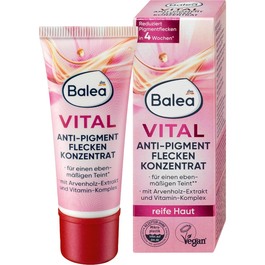 „Vital Anti-Pigmentflecken Konzentrat“ von Balea bei dm ACTIVE BEAUTY: dm Magazin für Beauty und Wohlbefinden plus Expertise vom dm friseur- & kosmetikstudio