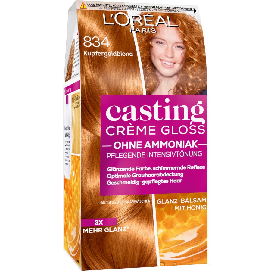 „Pflegende Intensivtönung - Nr. 834 Kupfergoldblond“ von L'ORÉAL PARIS CASTING CREME GLOSS bei dm ACTIVE BEAUTY: dm Magazin für Beauty und Wohlbefinden plus Expertise vom dm friseur- & kosmetikstudio
