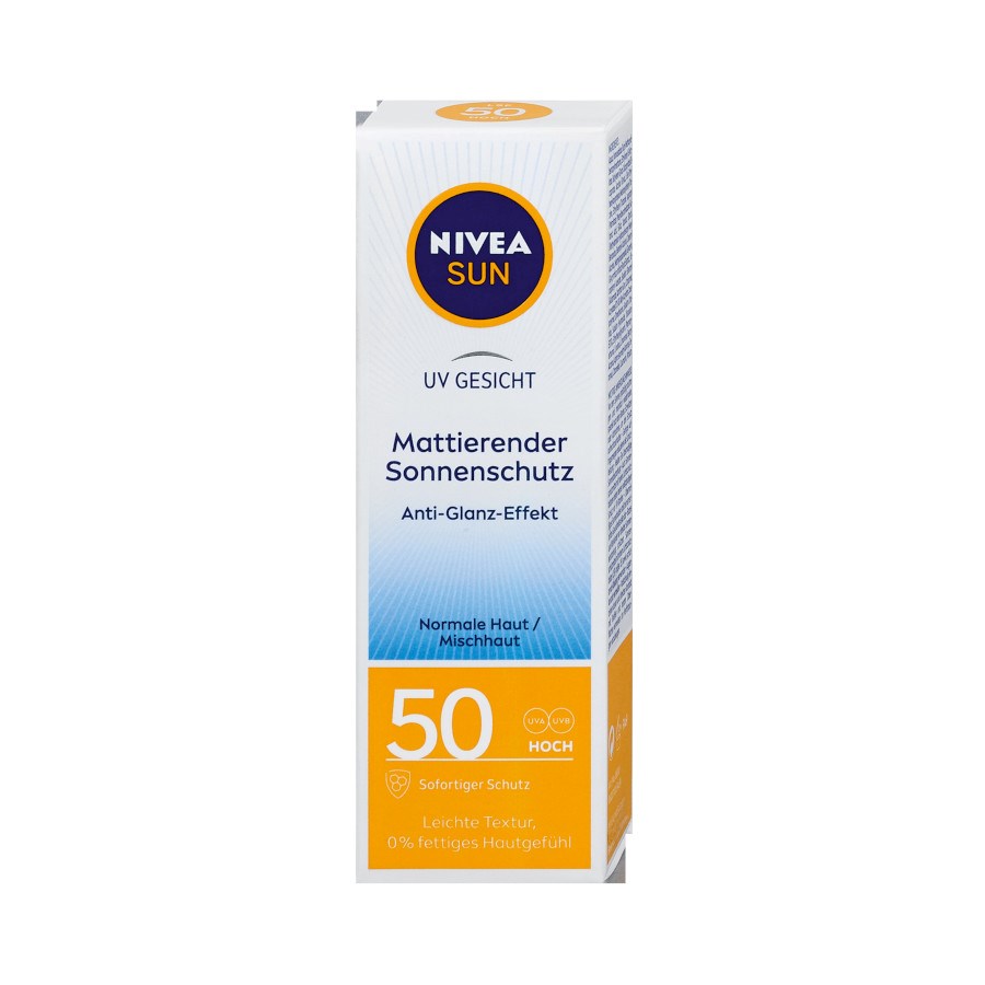 „Sonnencreme Gesicht mattierend LSF 50“ von NIVEA SUN ACTIVE BEAUTY: dm Magazin für Beauty und Wohlbefinden plus Expertise vom dm friseur- & kosmetikstudio